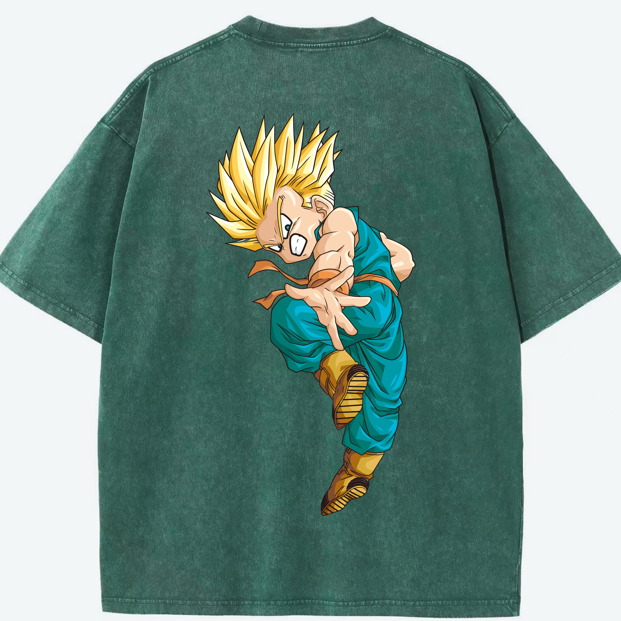 （画像用） ドラゴンボール DRAGON BALL 綿100% ヴィンテージ風 半袖Tシャツ（背面プリント）